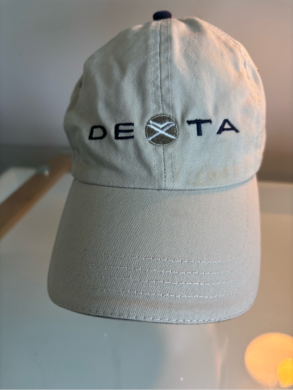 Vintage Black Label Beige Dexta Embroidered Baseball Cap